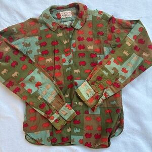 Vintage button up 100% cotton shirt